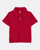 Toddler Active Uniform Polo Shirt in Moisture Wicking BeCool&trade; Fabric - Red, image 1 of 3 slides