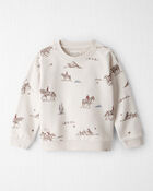 Toddler French Terry Sweatshirt Made with Organic Cotton in Western Rodeo Print, image 1 of 4 slides