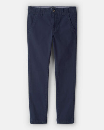 Boys Slim Tapered Chino Pants - Navy, 
