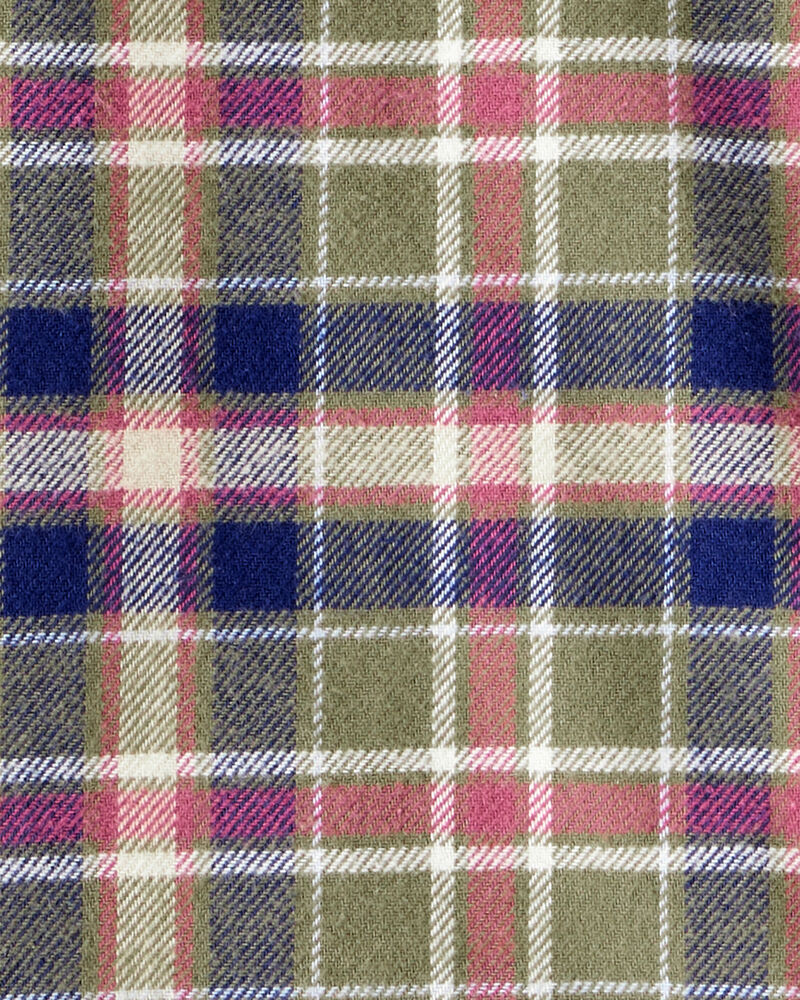 Toddler Boy Plaid Cotton Long-Sleeve Button-Down Shirt, image 2 of 3 slides