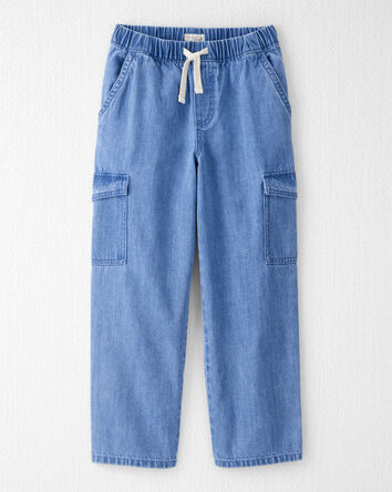 Kid Organic Cotton Denim Cargo Pants, 