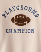 Toddler Boy DayDream Fleece Football Long-Sleeve Tee & Pant Set, image 4 of 7 slides