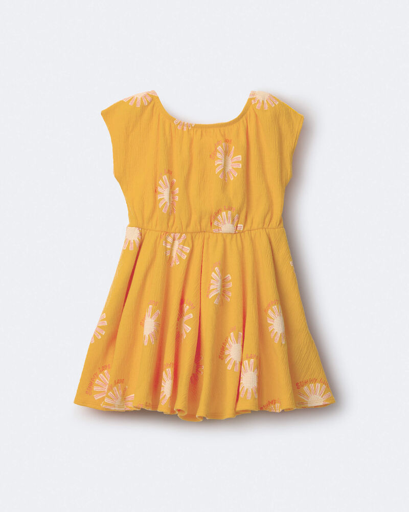 Toddler Girl Avenue Twirl&trade; Dress in Sunny Life Print - Golden Yellow, image 2 of 6 slides