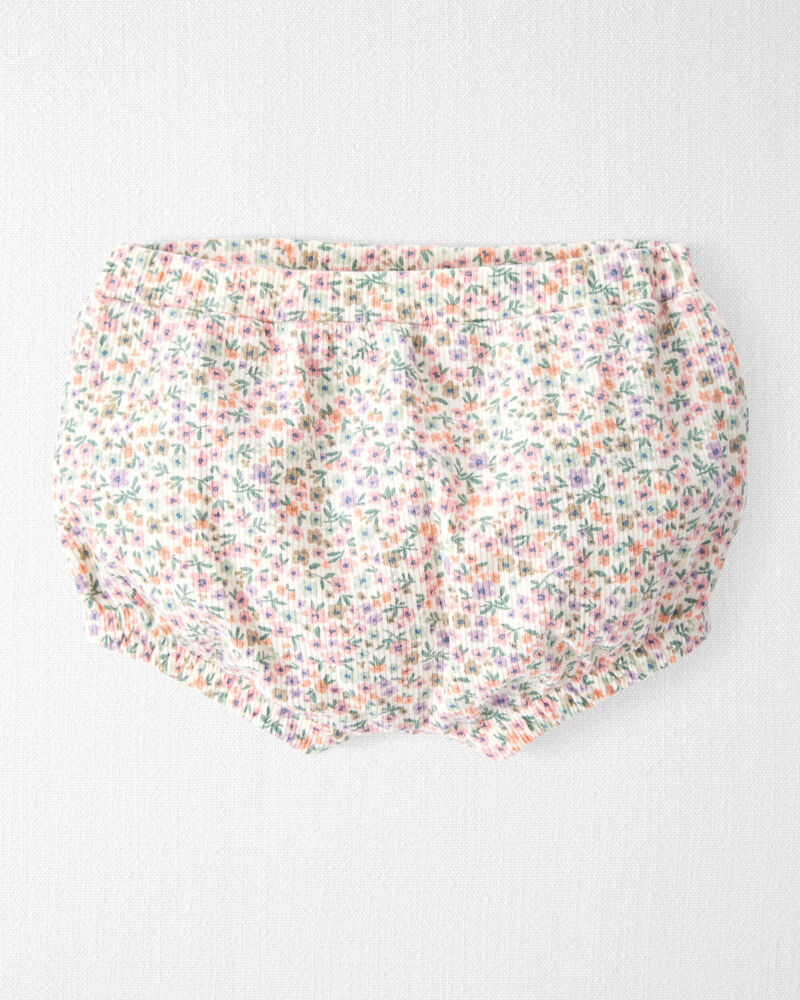 Baby 2-Piece Organic Cotton Rib Floral-Print Set, image 2 of 5 slides