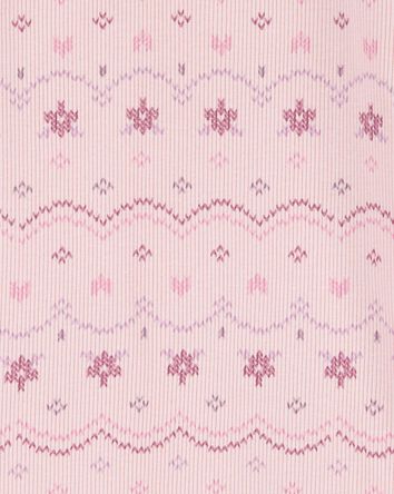 Baby Fair Isle Knit Long-Sleeve Fashion Top - Pink, 