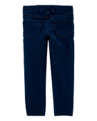 Toddler Dark Wash Elastic-Waist Jeggings, image 2 of 4 slides