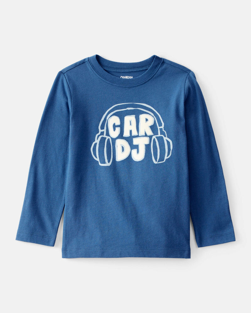 Toddler Boy Car DJ Long-Sleeve Graphic Tee - Blue, image 1 of 3 slides
