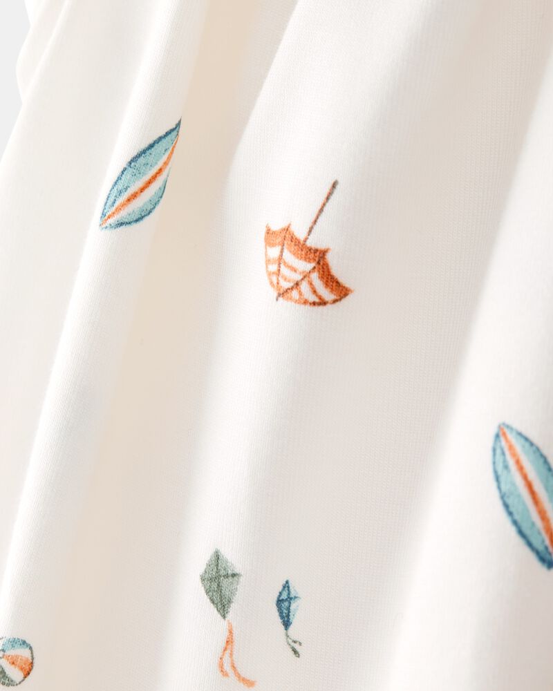 Toddler Boy Camp Print PurelySoft 2-Piece Pajamas - Ivory, image 2 of 5 slides