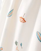 Toddler Boy Camp Print PurelySoft 2-Piece Pajamas - Ivory, image 2 of 5 slides