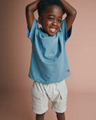 Toddler Boy French Terry Cargo Shorts - Heather Grey, image 4 of 6 slides