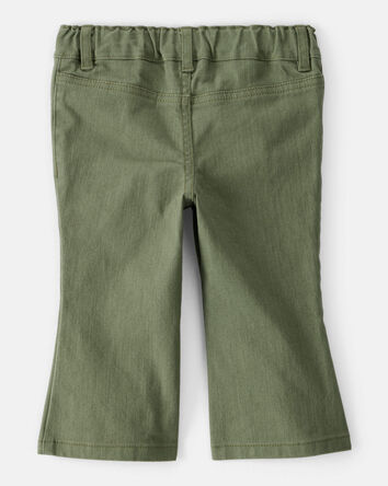Baby Girl Cotton Flare Pants - Green, 