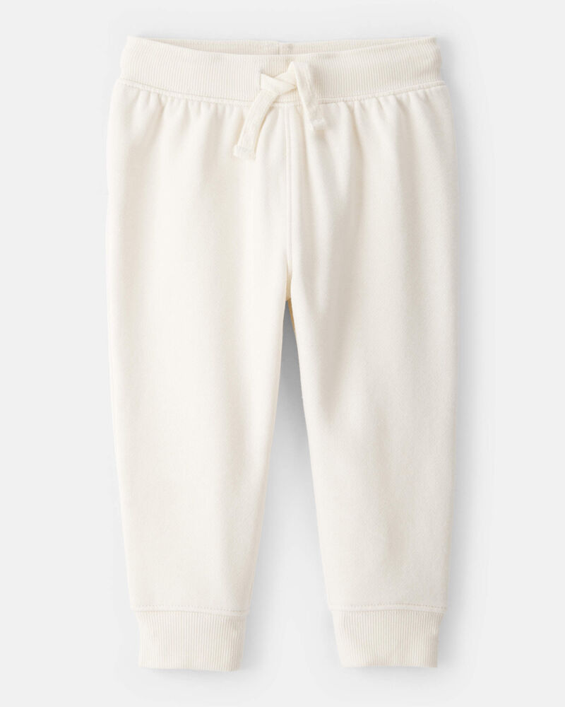 Baby Girl 2-Piece Hooded Zip-Up Jacket & Joggers Set - Cream, image 5 of 7 slides