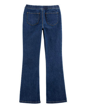 Kid Flare Pull-On Denim Jeans, 