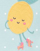 Baby Girl 1-Piece Pineapple 100% Snug Fit Cotton Footie Pajamas - Green, image 2 of 3 slides