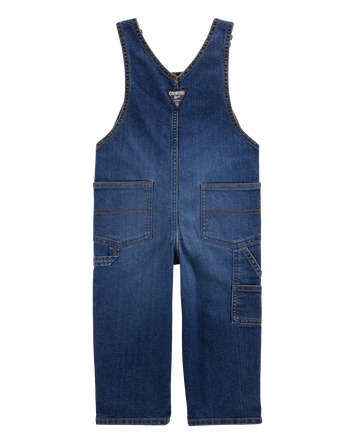 Toddler Stretch Denim Overalls - Dark Wash, 