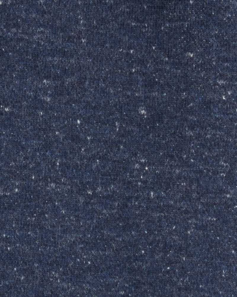 Toddler Boy Marled Zip-Up French Terry Hoodie - Navy, image 2 of 3 slides