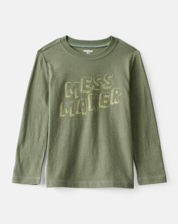 Toddler Boy Mess Maker Long-Sleeve Graphic Tee - Green, 