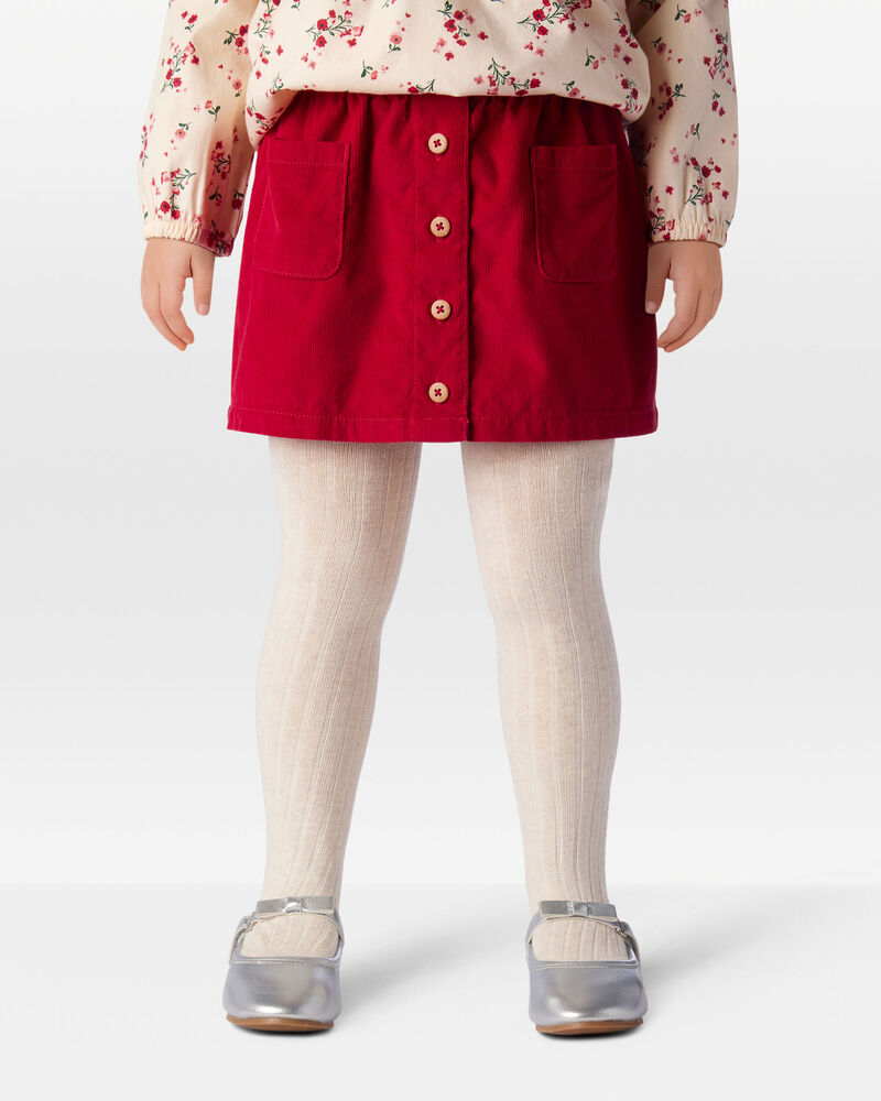 Toddler Girl Corduroy Skirt - Red, image 3 of 5 slides