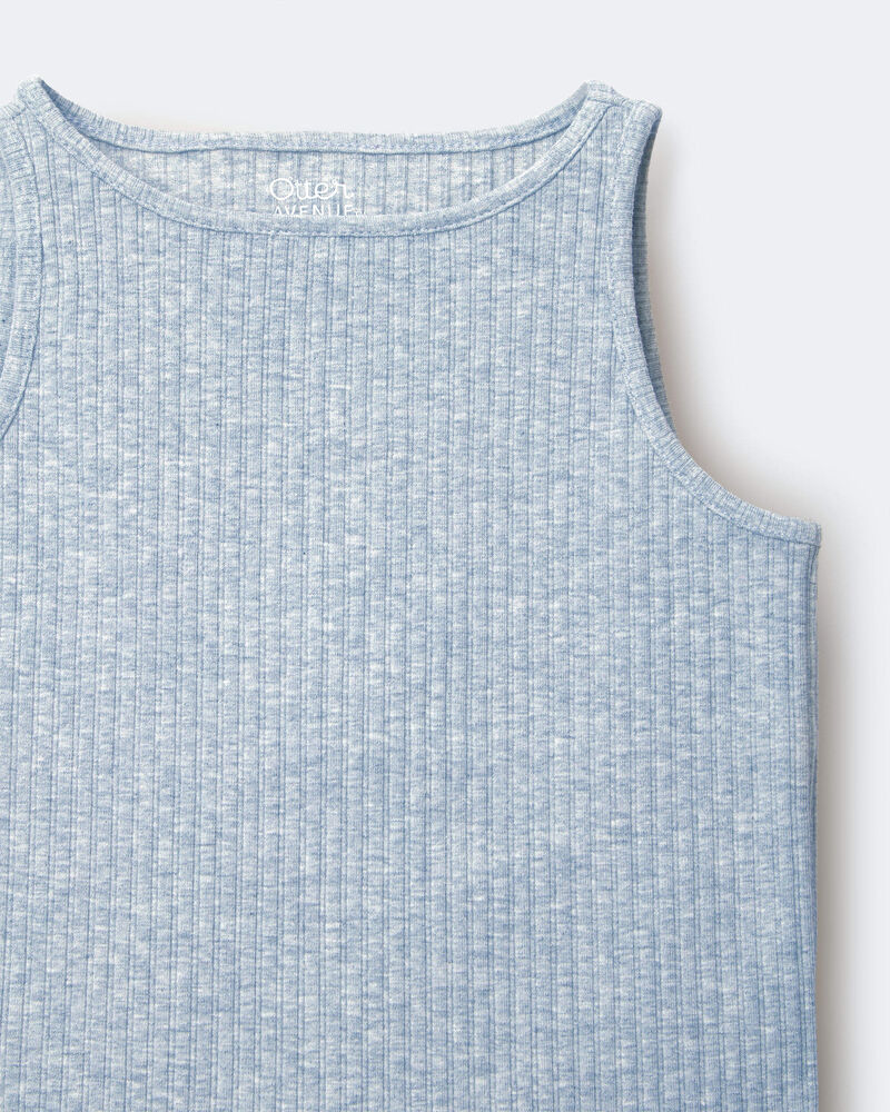 Toddler Girl Ribbed Playtime Tank Top - Heather Grey, image 5 of 5 slides
