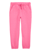 Toddler Heart Pattern Knit Pants - Pink, image 3 of 7 slides