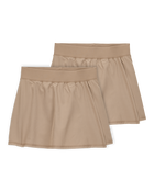 Kid 2-Pack Active Stretch Uniform Skorts - Khaki, image 1 of 4 slides