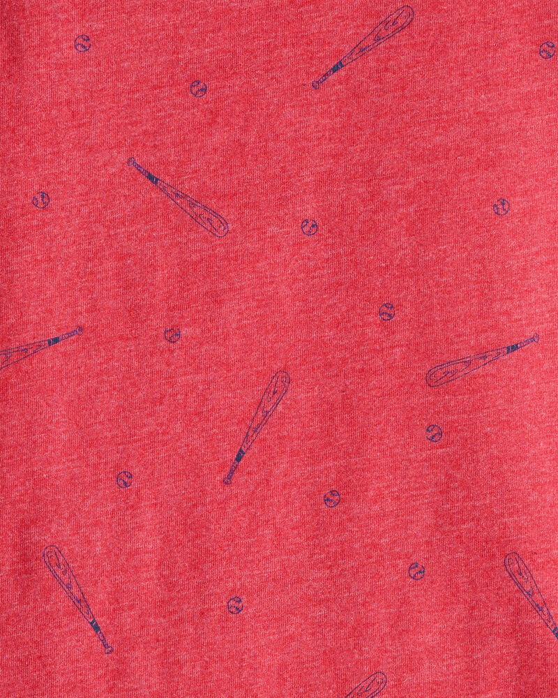 Toddler Boy Baseball Print Short-Sleeve Tee - Red, image 2 of 3 slides
