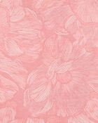 Kid 2-Piece Floral Ribbed Tank Top & Textured Drawstring Skort Set - Pink, image 2 of 6 slides