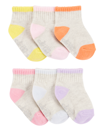 Baby Girl 6-Pack Ankle Socks, 