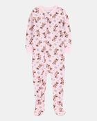 Baby Disney&copy; Minnie Mouse Snug Fit Cotton Footie 1-Piece Pajamas - Pink, image 1 of 3 slides