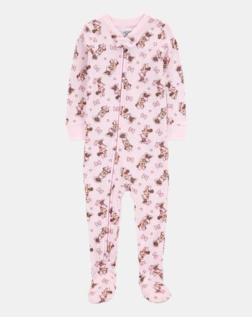 Baby Disney&copy; Minnie Mouse Snug Fit Cotton Footie 1-Piece Pajamas - Pink, 