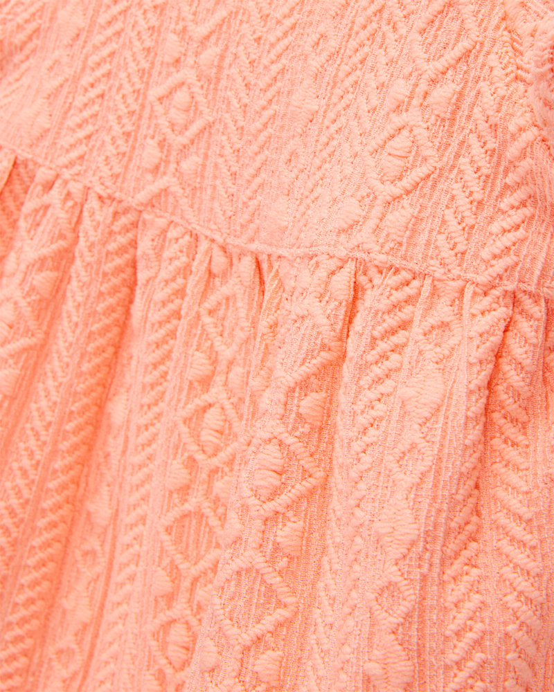 Baby Flutter Knit Textured Dress - Pink, image 5 of 6 slides