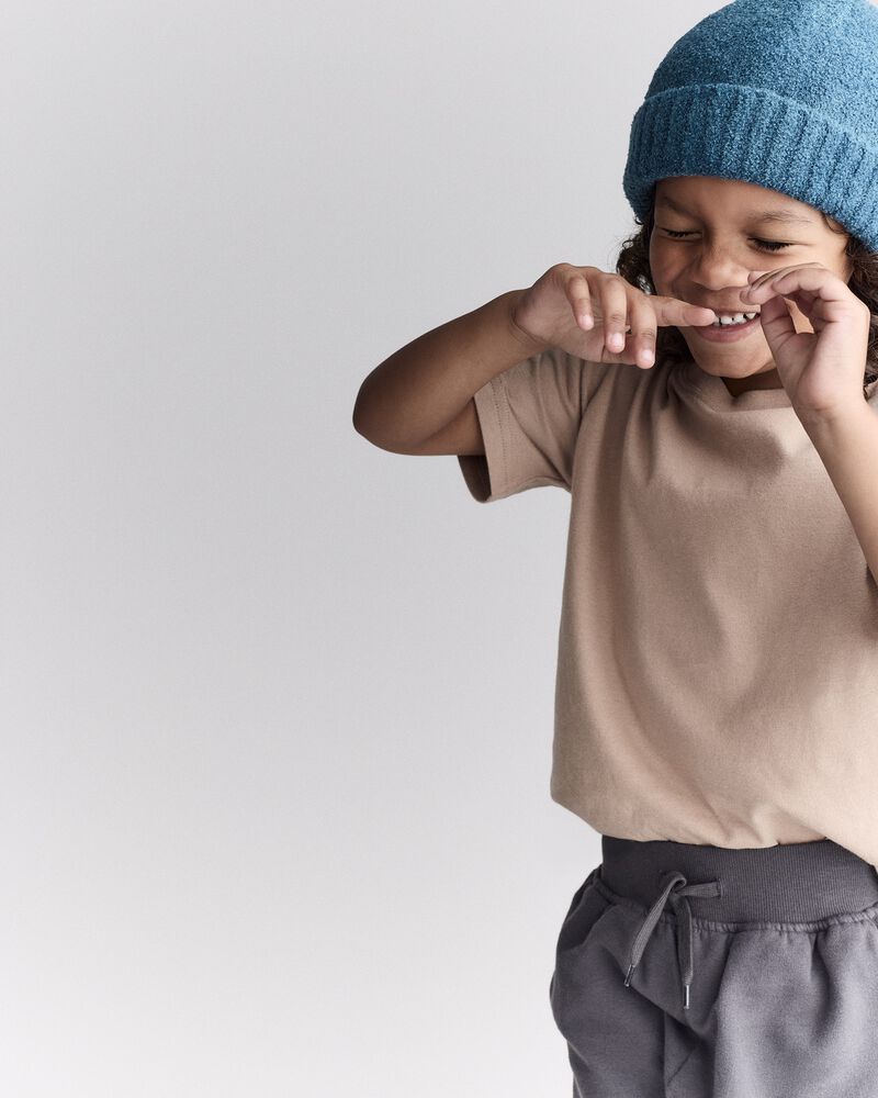 Toddler Short-Sleeve Relaxed Tee - Tan, image 5 of 6 slides