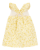 Baby Girl Floral Flutter Dress -  Yellow, image 2 of 4 slides