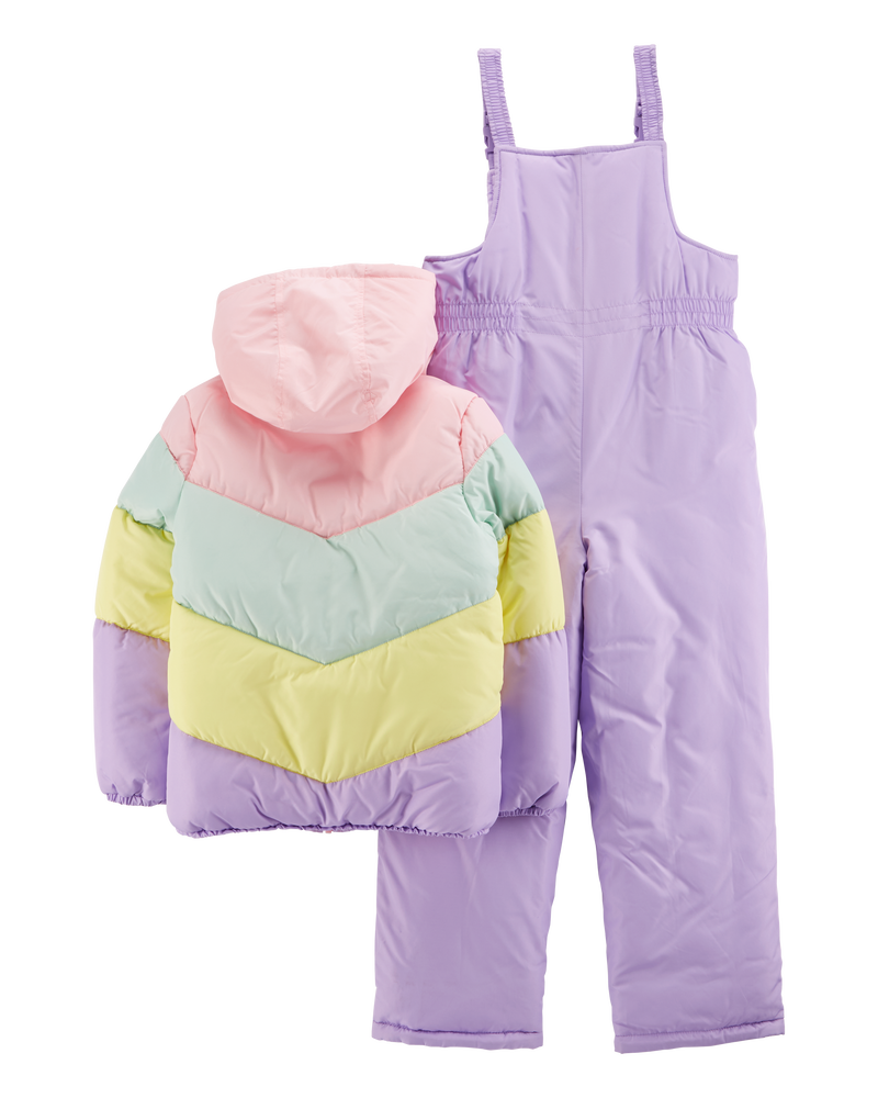 Kid 2-Piece Rainbow Snowsuit Set, image 3 of 5 slides