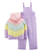 Kid 2-Piece Rainbow Snowsuit Set, image 3 of 5 slides
