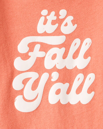 Toddler Girl It's Fall Y'all Long-Sleeve Graphic Tee - Orange, 