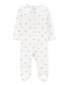 Baby Snail Print Zip-Up PurelySoft Sleep & Play Pajamas, image 1 of 5 slides