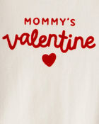 Baby Boy Mommy's Valentine Long-Sleeve Graphic Bodysuit - Cream, image 3 of 4 slides