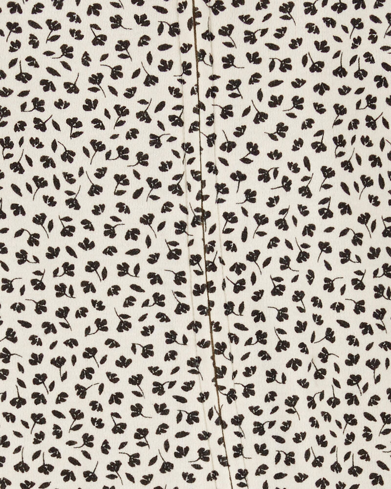 Baby Girl Floral 2-Way Zip Cotton Sleep & Play Pajamas, image 2 of 5 slides