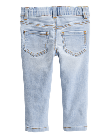 Baby Light Blue Wash Skinny-Leg Jeans, 