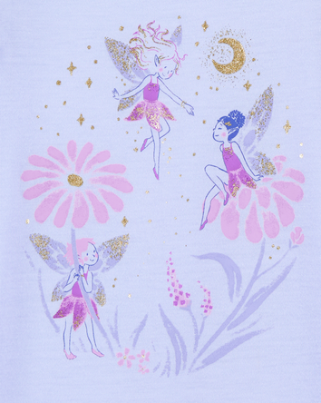 Girls 2-Pack Floral Fairy Nightgowns - 
Blue/Purple, 