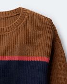 Toddler Boy Colorblock Pullover Sweater - Navy/Cinnamon, image 7 of 7 slides