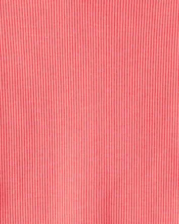 Girls Cotton Short-Sleeve Top - Orange, 