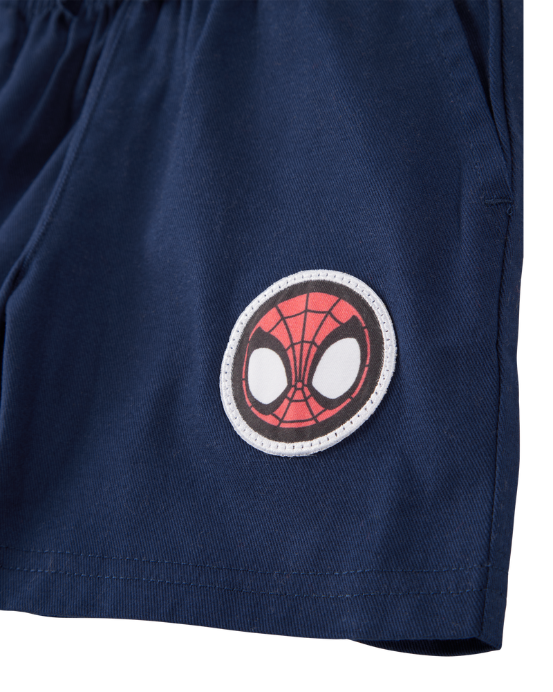 Baby 2-Piece Spider-Man Outfit Set - Heather/Navy, image 2 of 3 slides