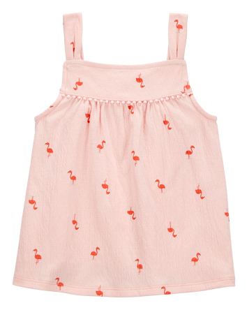 Baby Flamingo Pom Pom Tank, 