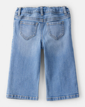 Baby Girl Denim Wide-Leg Jeans - Blue, 