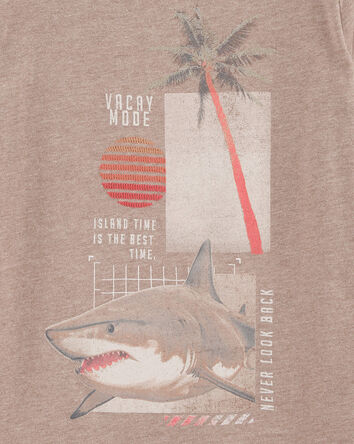Kid Shark Graphic Tee - Brown, 