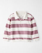 Toddler Organic Cotton Henley Top in Stripes, image 1 of 4 slides