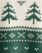 Baby Organic Cotton Evergreen Fair Isle Sweater , image 3 of 4 slides