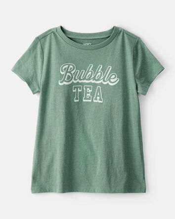 Girls Bubble Tea Short-Sleeve Graphic Tee - Green, 